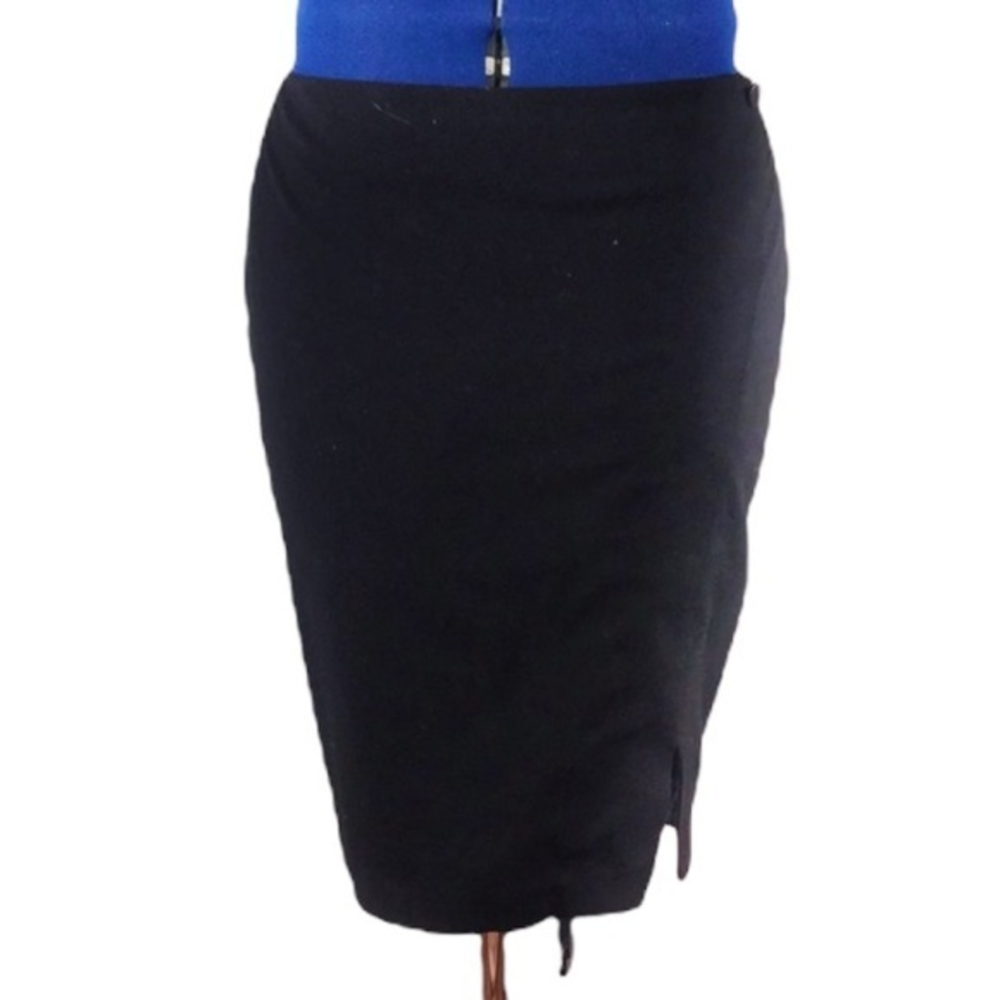 Marc New York by Andrew Marc performance 12 black mock wrap pencil skirt